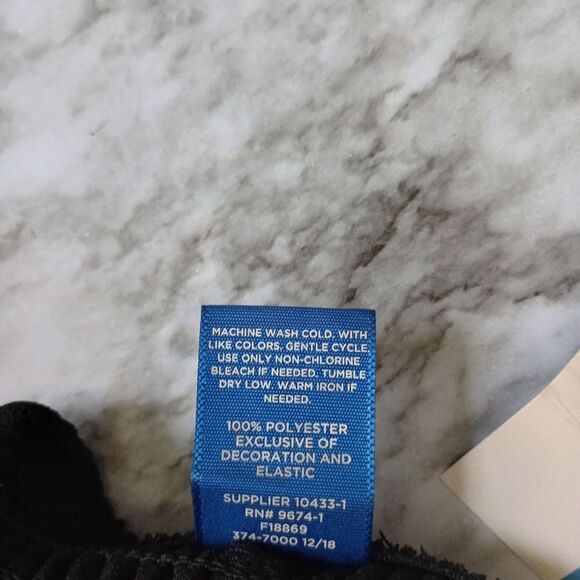 NWT Arizona Jean Company Black Wide Leg Cover Up Pants Size M 10/12 - Picture 5 of 7